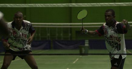 Cupidon (left) and Malcouzane won the men�s doubles title at the Kenya International