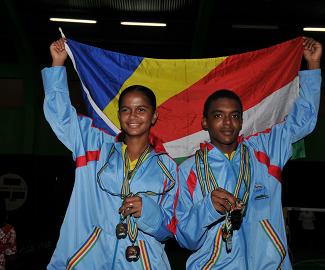 Alisen Camille et Joel Dubel ont remport� la m�daille d�or du double mixte